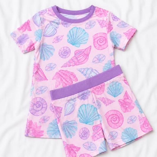 SEASHELL SNUGGLES SHORTS SET (PRE-ORDER)